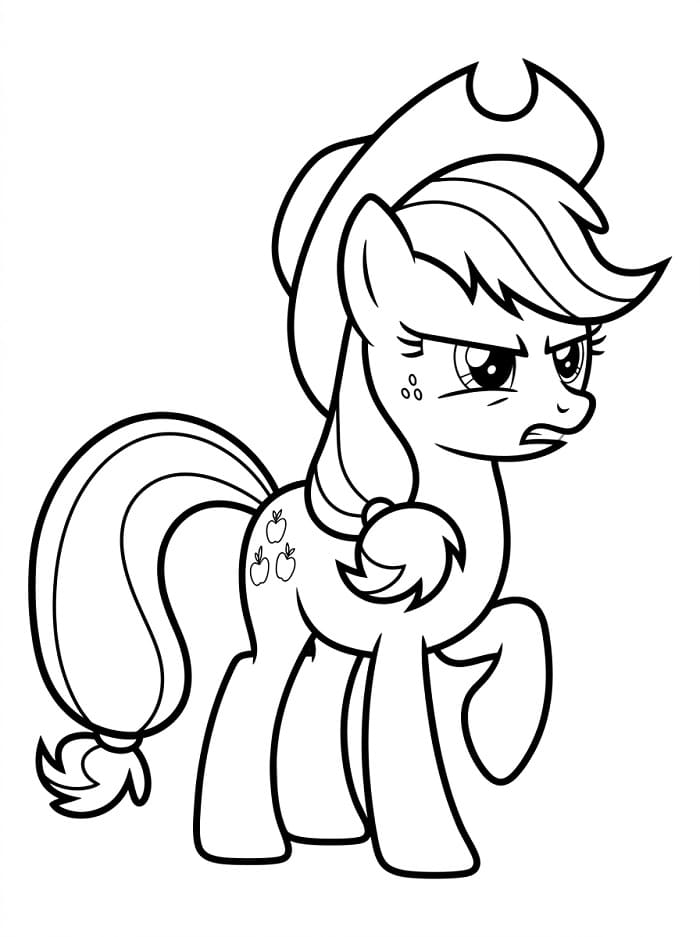 Kızgın Applejack Boyama Sayfası