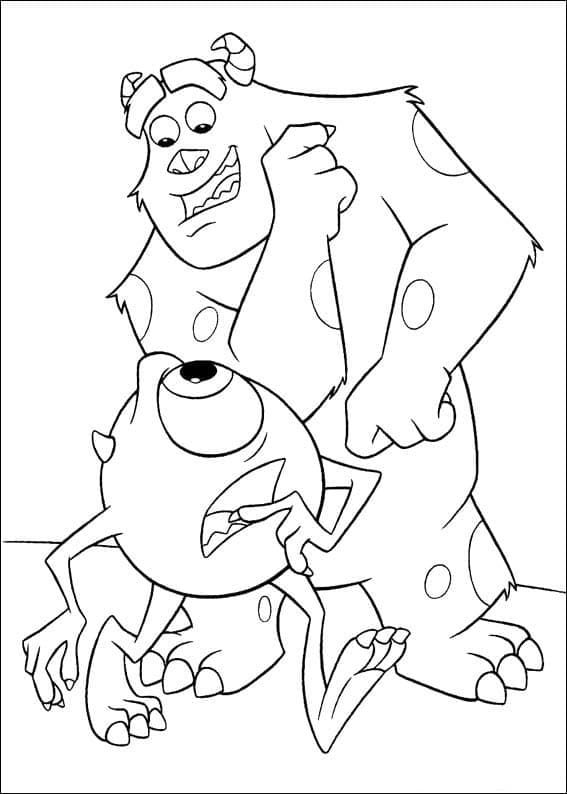 Komik Monsters Inc Boyama Sayfası