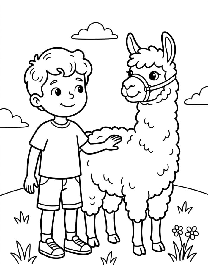 Lama 1 Boyama Sayfası