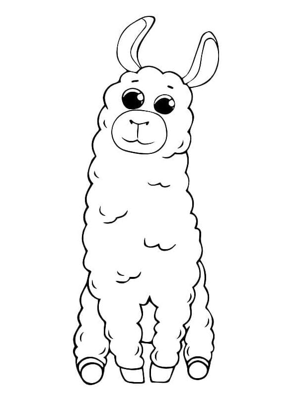 Lama Bedava Resim Boyama Sayfası