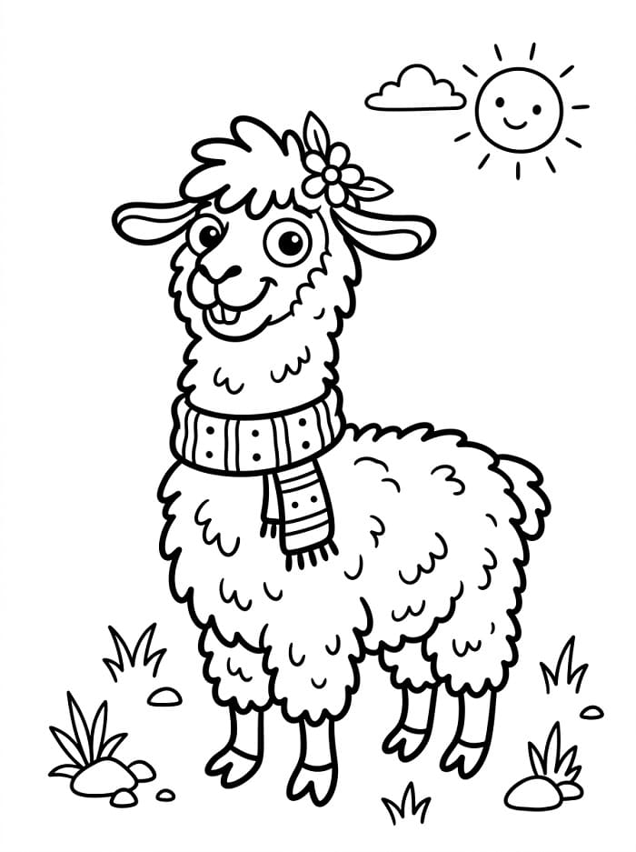 Lama Bedava Boyama Sayfası