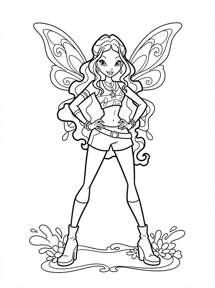 Layla Winx Club Boyama Sayfası