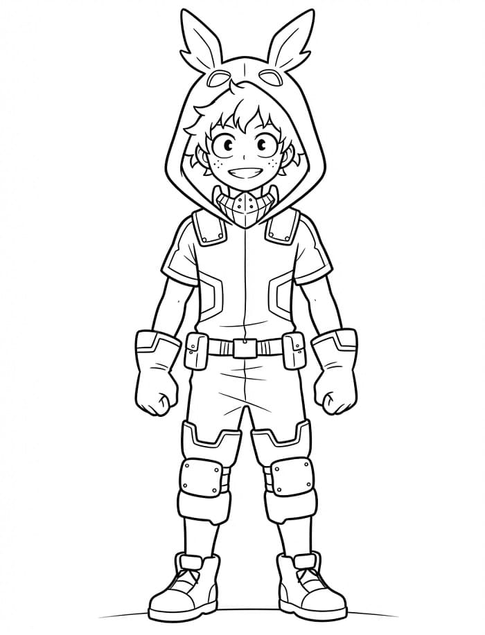 Midoriya My Hero Academia'da Boyama Sayfası
