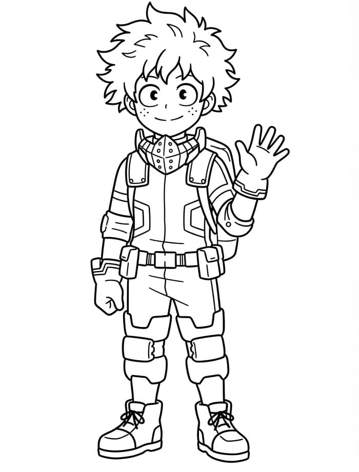 Izuku Midoriya Boyama Sayfaları