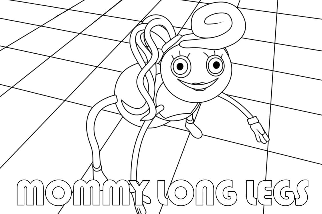 Mommy Long Legs Poppy Playtime Evreni Boyama Sayfası