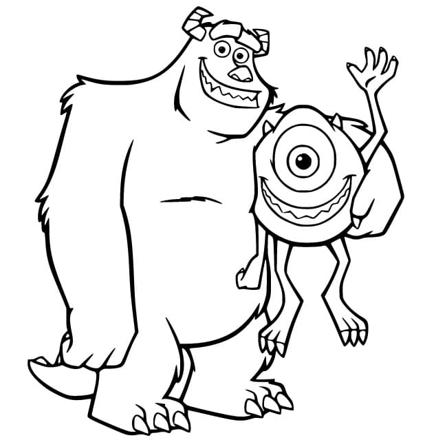 Monsters Inc Yazdır Boyama Sayfası
