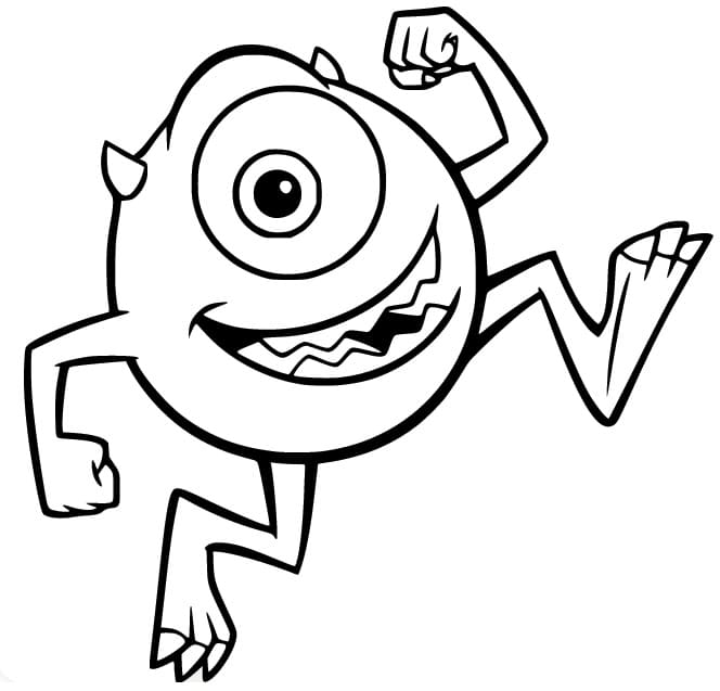 Monsters Inc ücretsiz Boyama Sayfası