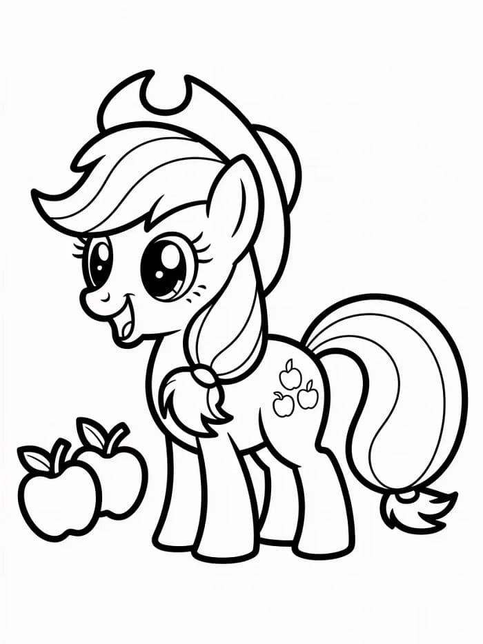 Muhteşem Applejack Boyama Sayfası