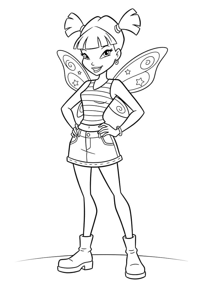 Musa Winx Club Boyama Sayfası