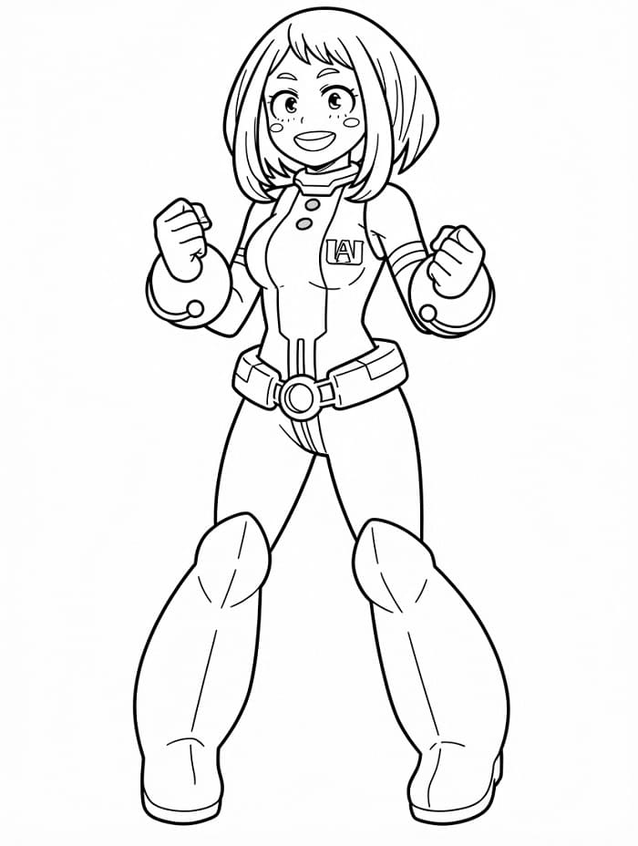My Hero Academia Ochaco Uraraka Boyama Sayfası