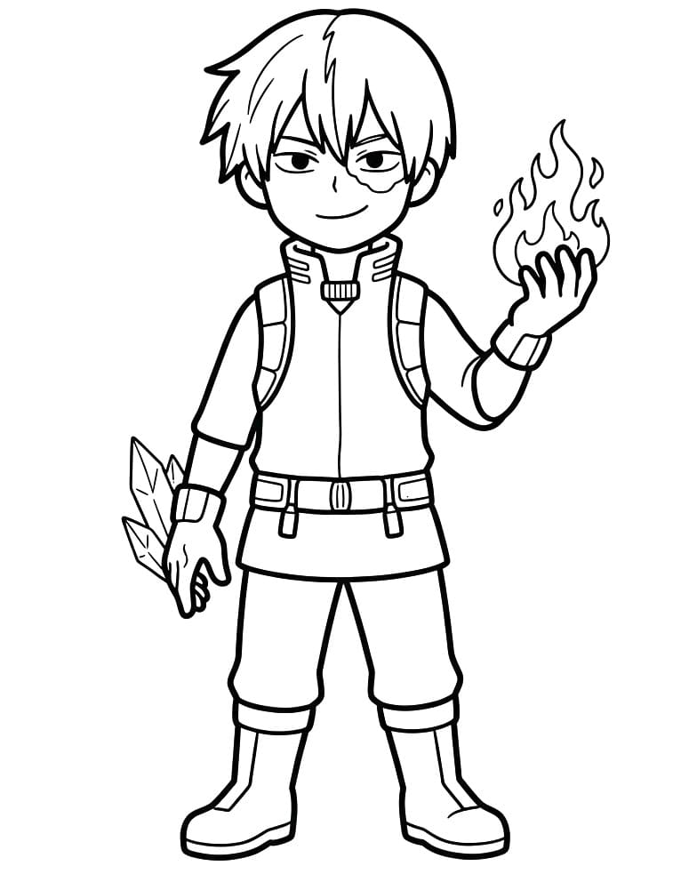 My Hero Academia Shoto Todoroki Boyama Sayfası