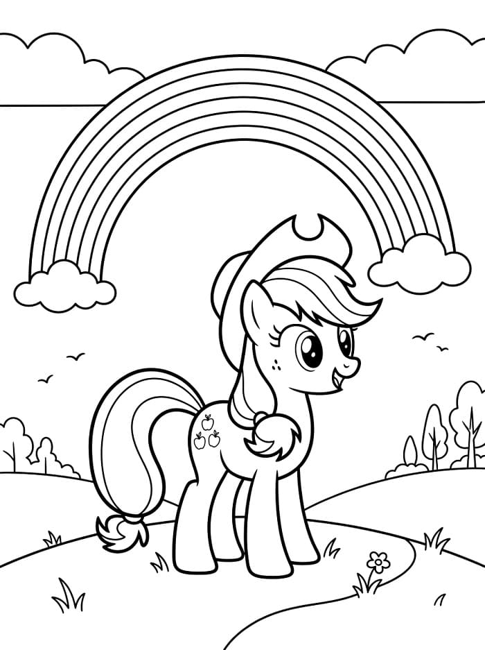 My Little Pony Applejack Boyama Sayfası
