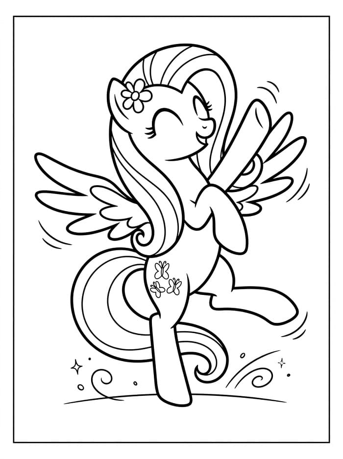 My Little Pony Fluttershy Boyama Sayfası