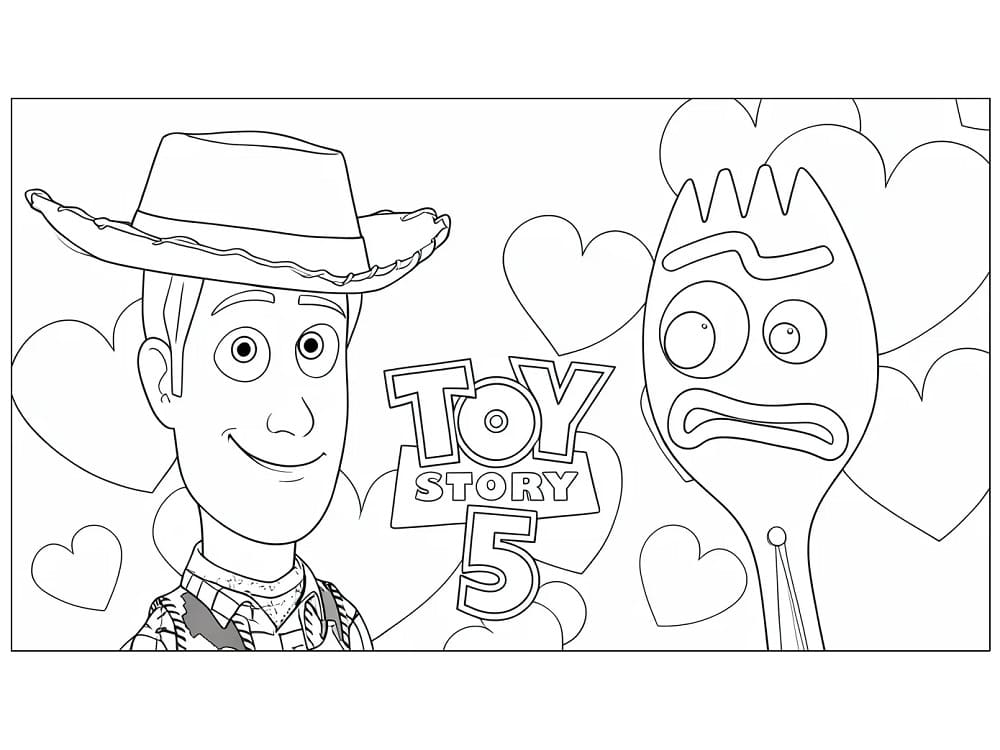 Oyuncak Hikayesi 5 Disney Pixar Boyama Sayfası