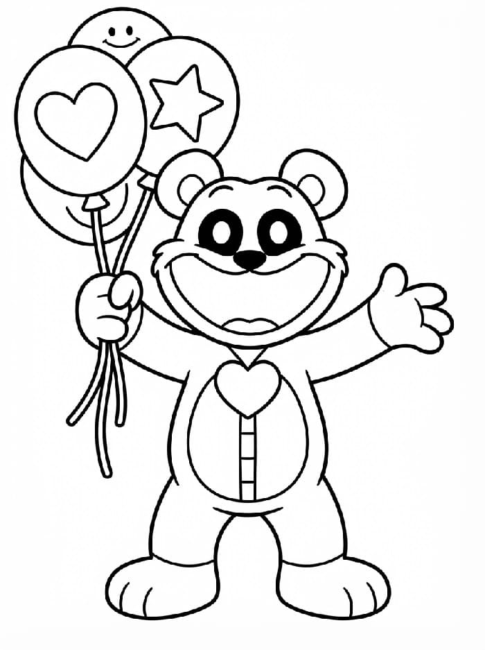 Poppy Playtime Bobby BearHug Boyama Sayfası