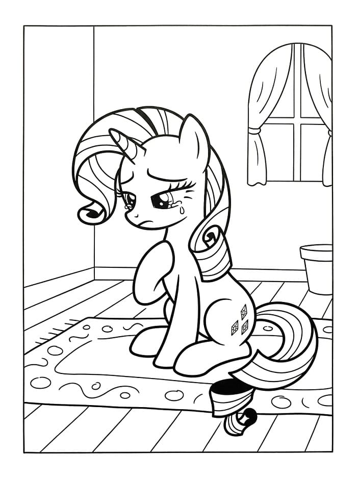Rarity My Little Pony'de Boyama Sayfası