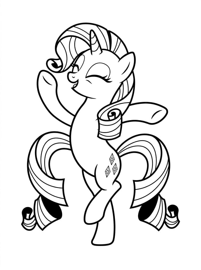 Rarity My Little Pony'den Boyama Sayfası