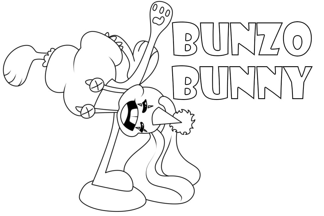 Şaşırtıcı Bunzo Bunny Boyama Sayfası