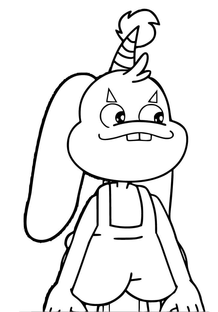 Sevimli Bunzo Bunny Boyama Sayfası