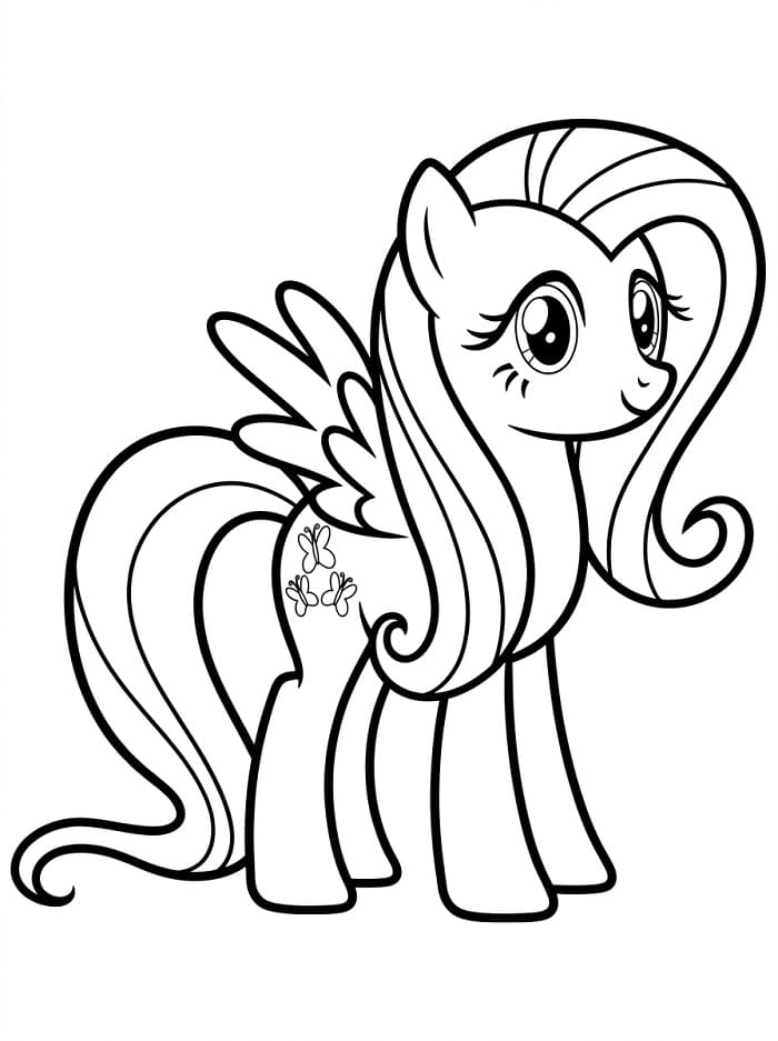 Sevimli Fluttershy Boyama Sayfası