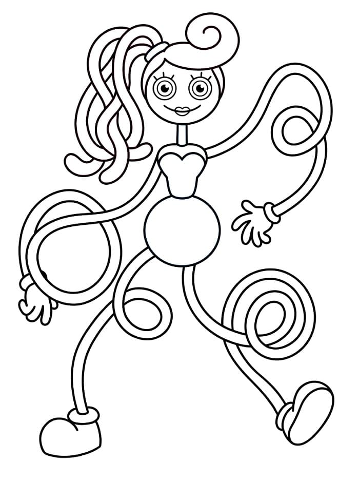 Sevimli Mommy Long Legs Boyama Sayfası