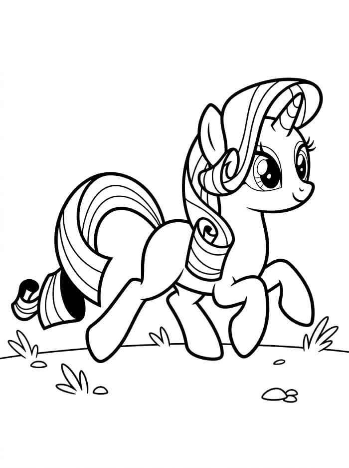 Sevimli Rarity Boyama Sayfası