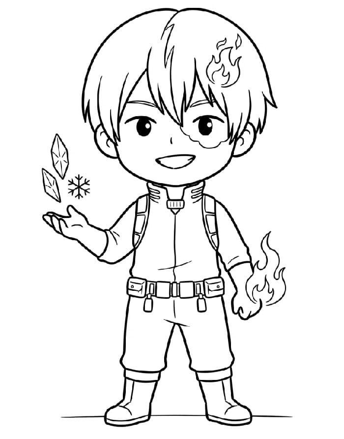 Shoto Todoroki Bedava Boyama Sayfası