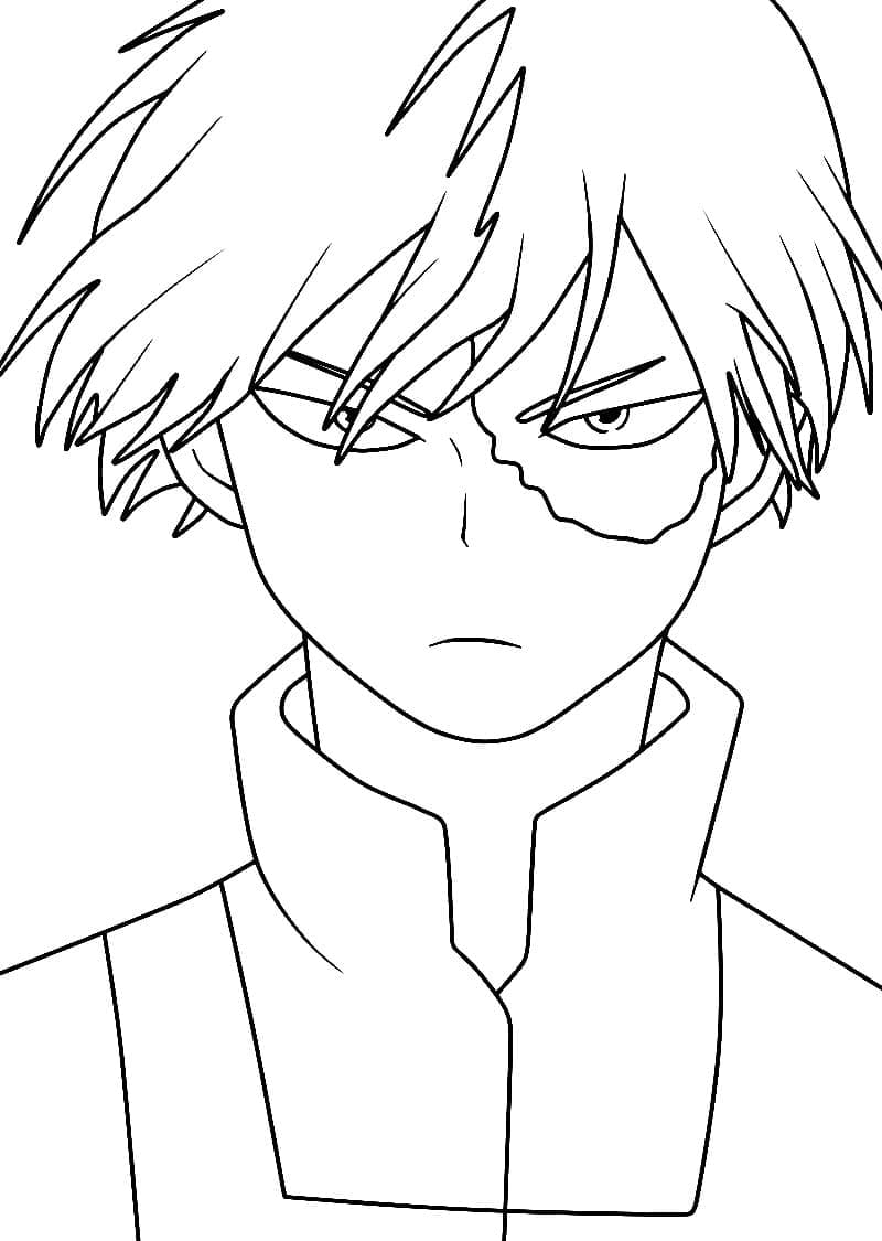 Shoto Todoroki Görseli Boyama Sayfası