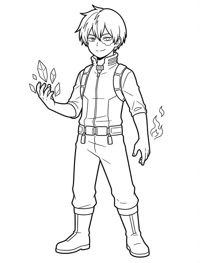Shoto Todoroki My Hero Academia'dan Boyama Sayfası