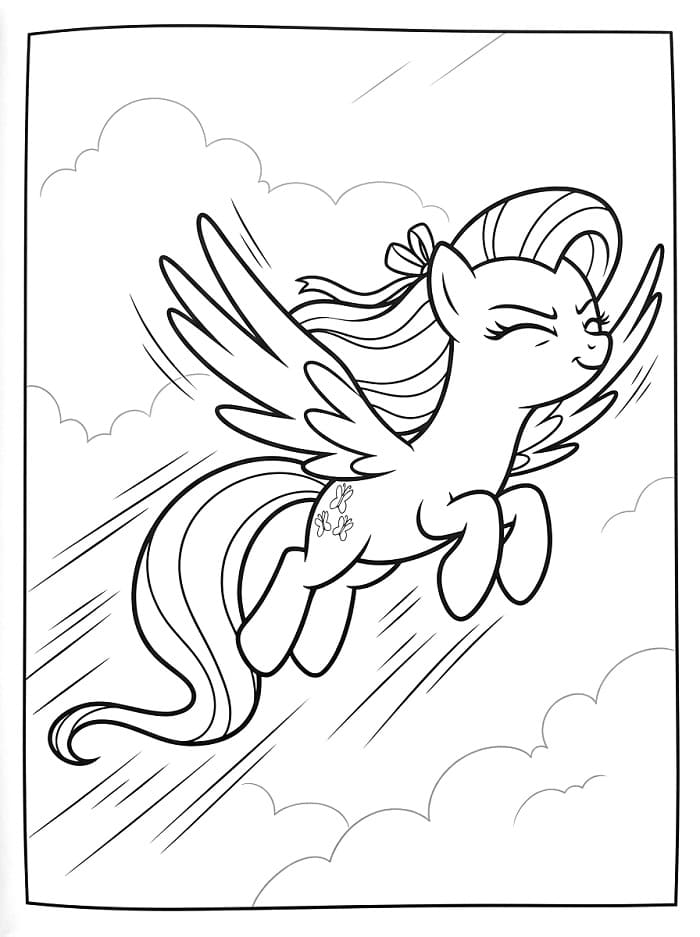 Şirin Fluttershy Boyama Sayfası