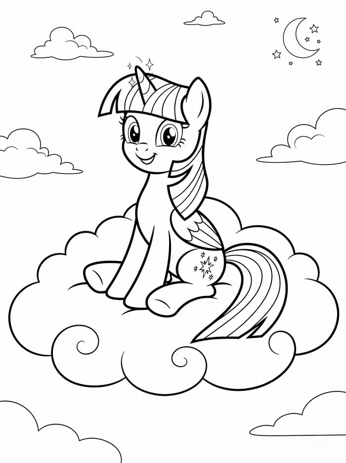 Şirin Twilight Sparkle Boyama Sayfası