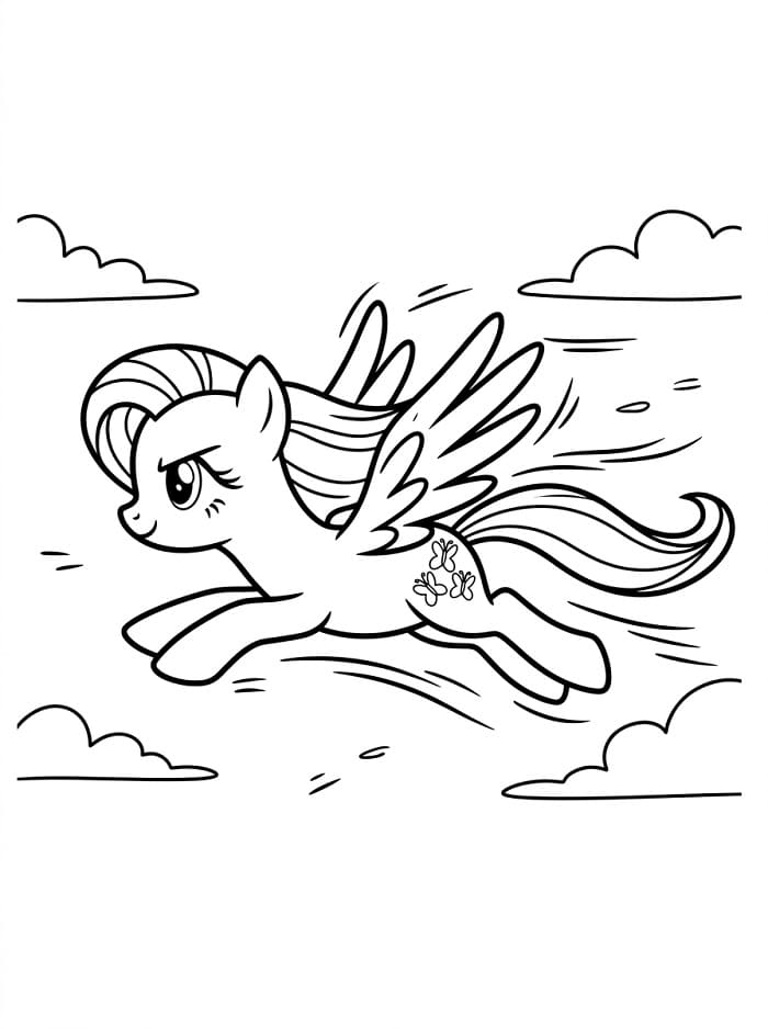 Tatlı Fluttershy Boyama Sayfası