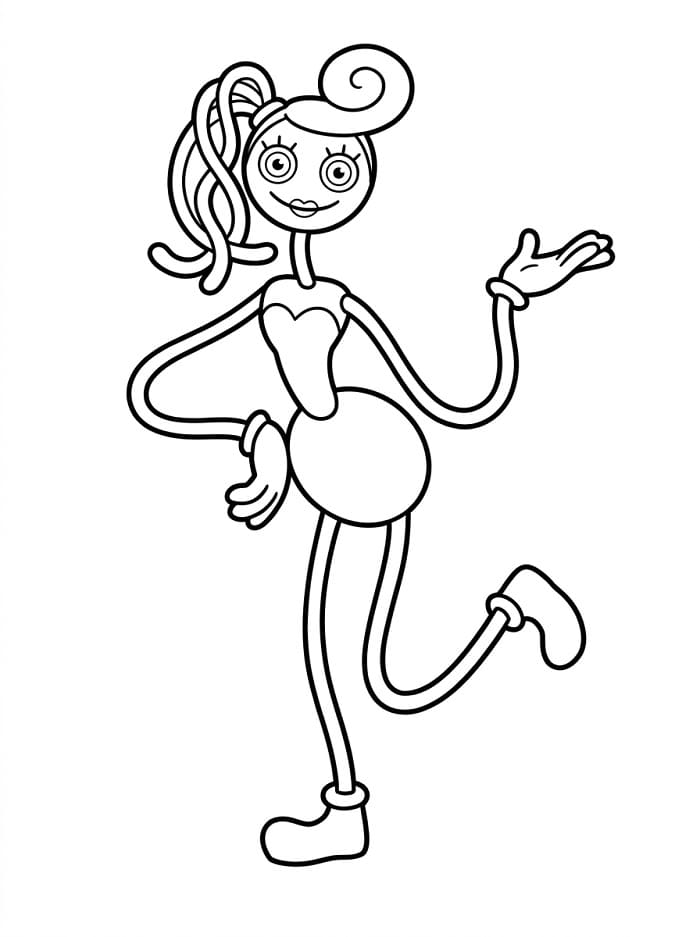 Tatlı Mommy Long Legs Boyama Sayfası