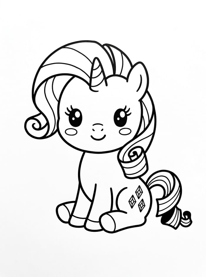 Tatlı Rarity Boyama Sayfası