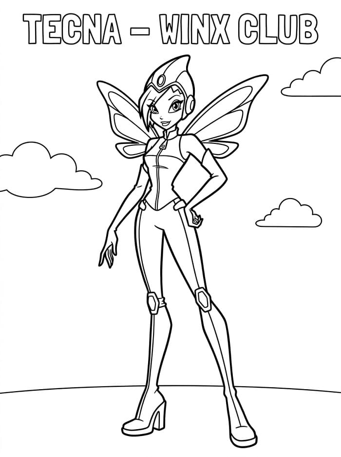Tecna Winx Club Boyama Sayfası