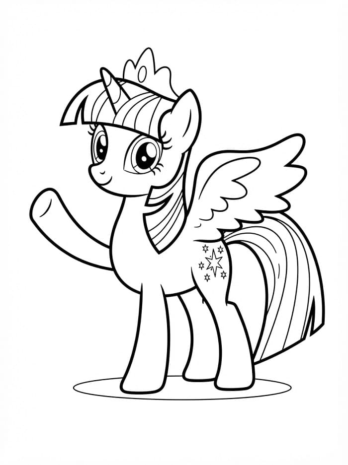 Twilight Sparkle My Little Pony'de Boyama Sayfası