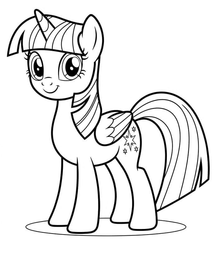Twilight Sparkle My Little Pony'den Boyama Sayfası