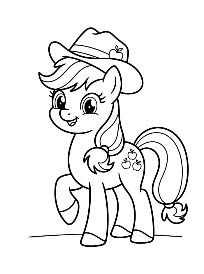 Ücretsiz Applejack Boyama Sayfası