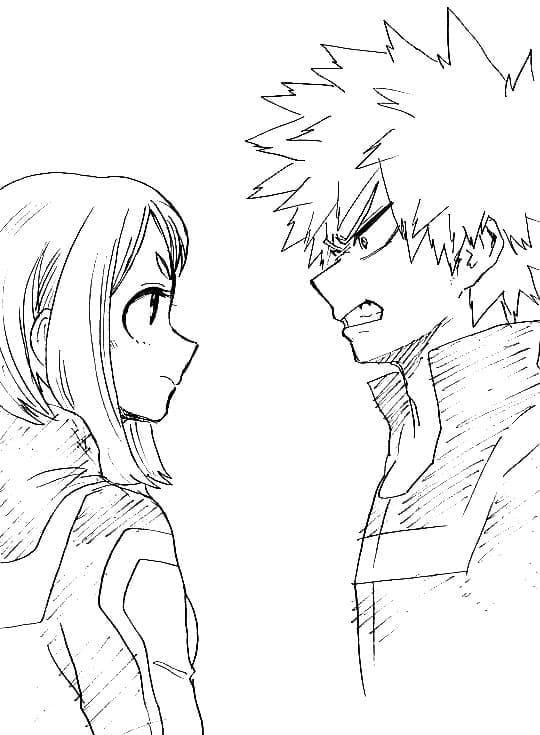 Ücretsiz Bakugo Görsel Boyama Sayfası