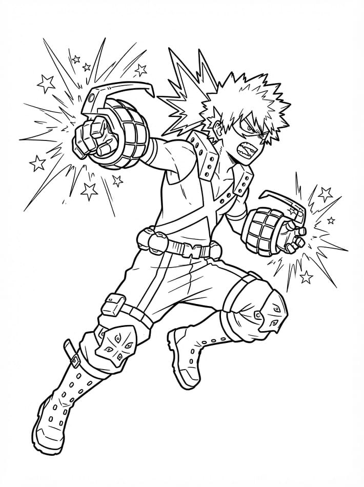 Ücretsiz Bakugo Boyama Sayfası