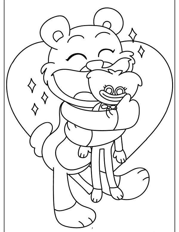 Ücretsiz Bobby BearHug Boyama Sayfası