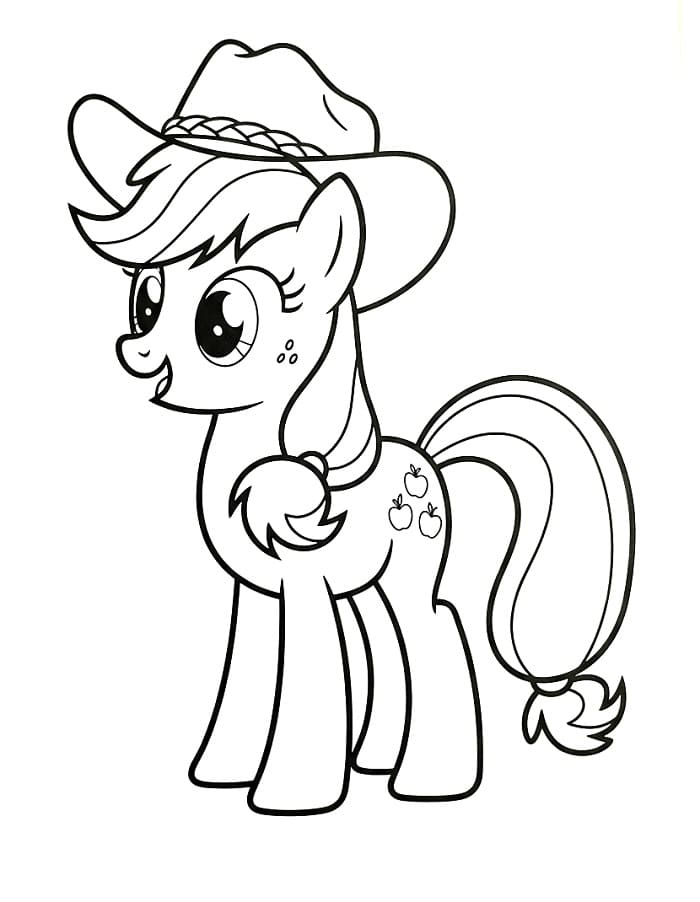 Ücretsiz Yazdırılabilir Applejack Boyama Sayfası