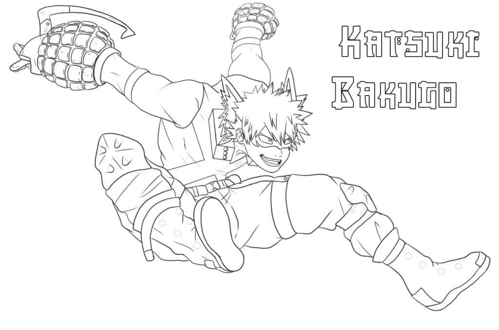 Ücretsiz Yazdırılabilir Bakugo Boyama Sayfası