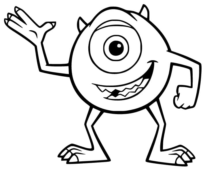 Ücretsiz Yazdırılabilir Monsters Inc Boyama Sayfası