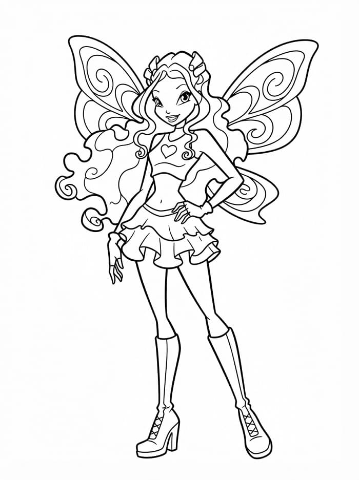 Winx Club Layla Boyama Sayfası