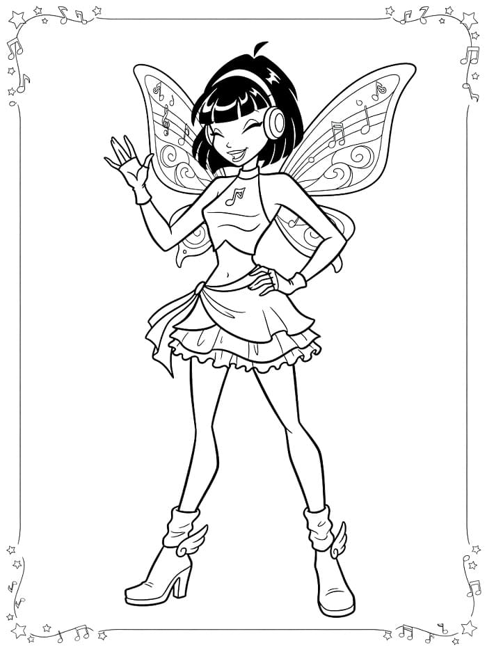 Winx Club Musa Boyama Sayfası