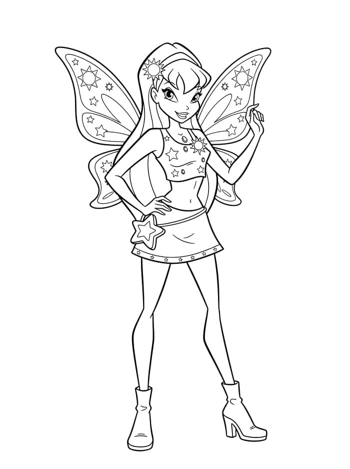 Winx Club Stella Boyama Sayfası