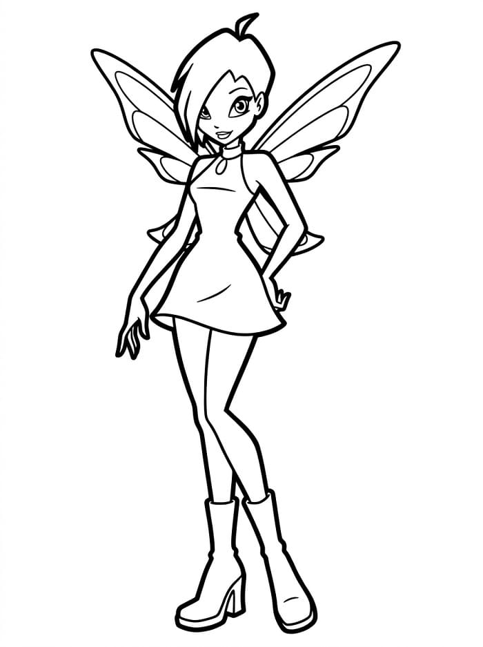 Winx Club Tecna Boyama Sayfası