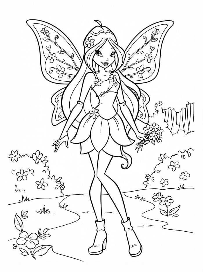 Winx Club'dan Flora Boyama Sayfası