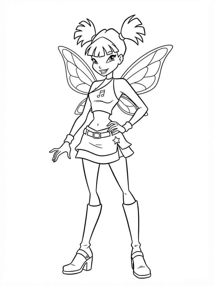 Winx Club'dan Musa Boyama Sayfası